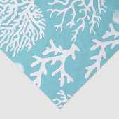 青い沿岸白い珊瑚及び貝殻 薄葉紙 (詳細)