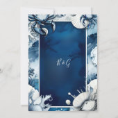 青い沿岸結婚のvibeの安全な日付招待状 招待状 (裏面)