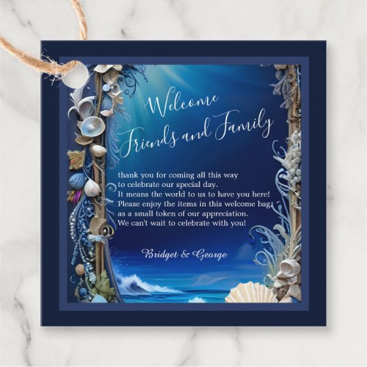 青い沿岸結婚生物 フェイバータグ (正面)