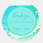 青い沿岸結婚生物 ラウンドシール (正面)