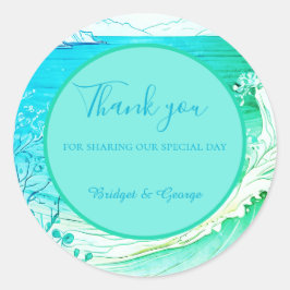 青い沿岸結婚生物 ラウンドシール