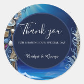 青い沿岸結婚生物 ラウンドシール (正面)