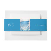 青い沿岸結婚生物 招待状ベリーバンド (正面例)