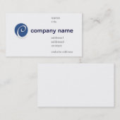 青い法人企業カード 名刺 (正面/裏面)