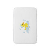 青い泡のアヒル バスマット (正面縦)