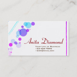 青い泡の両側をカスタマイズ 名刺