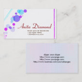 青い泡の両側をカスタマイズ 名刺 (正面/裏面)