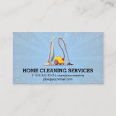 青い泡の背景 | バキューム 名刺 (正面)