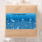 青い泡の背景 ラベル (インサイチュ)