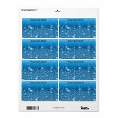 青い泡の背景 ラベル (フルシート)