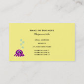 青い泡を出すかわいい紫のクラゲ 名刺 (裏面)