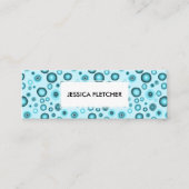 青い泡ミニマルカッコいいリストサークル スキニー名刺 (正面)