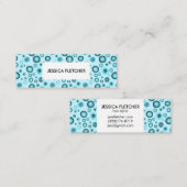 青い泡ミニマルカッコいいリストサークル スキニー名刺 (正面/裏面)