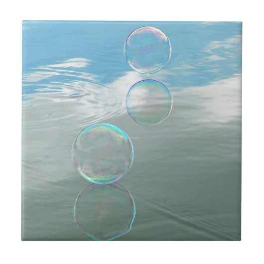 青い泡 タイル (正面)