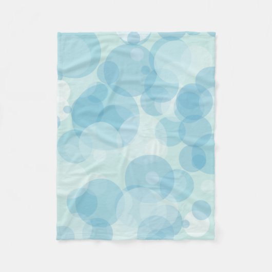 青い泡 フリースブランケット (正面)