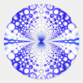 青い泡 ラウンドシール (正面)