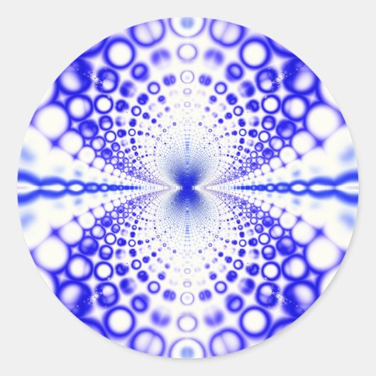 青い泡 ラウンドシール (正面)