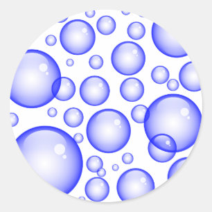 青い泡 ラウンドシール