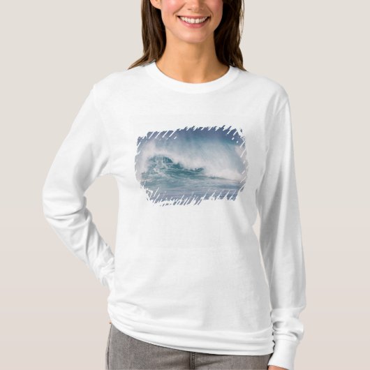 青い波が打ち寄せる マウイ ハワイ州 アメリカ 3 Tシャツ (正面)