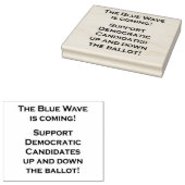 青い波が来だ！ ラバースタンプ (押印)