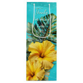 青い波のウェディングシャワーパーティーファヴォリギフトバッグ ワインギフトバッグ (正面)