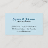 青い波のクールな壁の壁の落書き 名刺 (裏面)