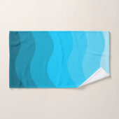 青い波のグラデーション バスタオルセット (ハンドタオル)
