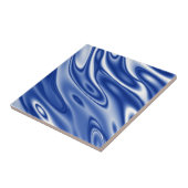 青い波のパターン タイル (側面)