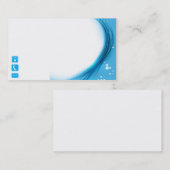 青い波の名刺、3.5"はx 2.0"、100詰まります、 名刺 (正面/裏面)