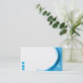 青い波の名刺、3.5"はx 2.0"、100詰まります、 名刺 (スタンド正面)