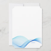 青い波の招待状 招待状 (裏面)