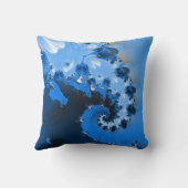 青い波の枕 クッション (裏面)