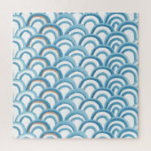 青い波の水の色、シームレス絵画な。 ジグソーパズル (縦)