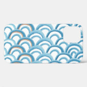 青い波の水の色、シームレス絵画な。 Case-Mate iPhoneケース (裏面 (横))