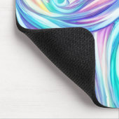 青い波の渦巻きパターンと渦巻きパターン マウスパッド (コーナー)