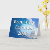 青い波の選挙2026 カード (黄色い花)