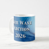 青い波の選挙2026 コーヒーマグカップ (正面左)