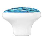 青い波スパイラルモザイク セラミックノブ (側面)