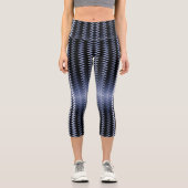 青い波型アクセント枕 カプリレギンス (正面)