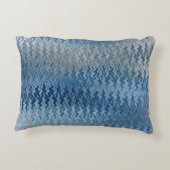 青い波型パターン アクセントクッション (裏面)