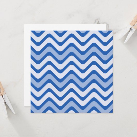 青い波型 カード (正面/裏面インサイチュ)
