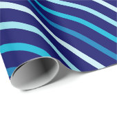 青い波形のシームレスパターン ラッピングペーパー (ロールコーナー)