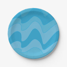 青い波状ストライプパーティー