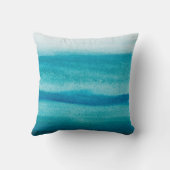 青い波状パターン装飾用クッション クッション (裏面)