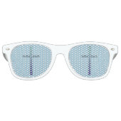 青い波紋のある十字宗教 レトロサングラス (正面)