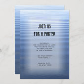 青い波紋の水 多目的パーティー招待状 招待状 (正面/裏面)