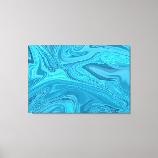 青い波絵画の |最高の絵画抽象芸術 キャンバスプリント (正面)