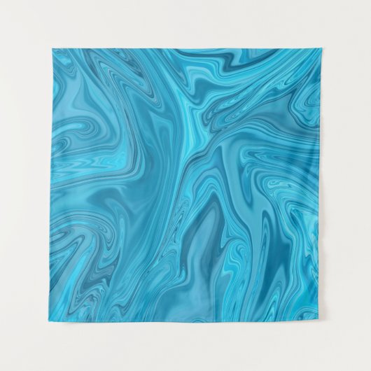 青い波絵画の |最高の絵画抽象芸術 タペストリー (正面(横))