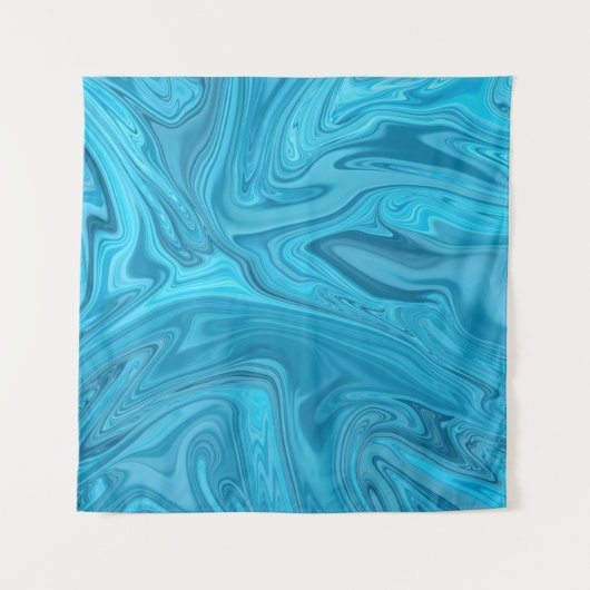 青い波絵画の |最高の絵画抽象芸術 タペストリー (正面)