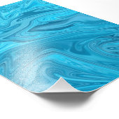 青い波絵画の |最高の絵画抽象芸術 フォトプリント            (角)